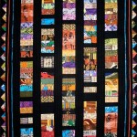 A handmade quilt using fabrics from South Sudan